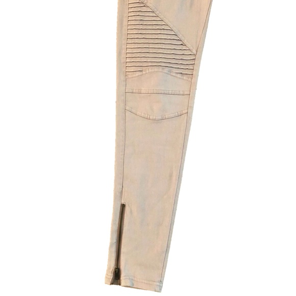 NWT BEULAH Moto Jeggings, Dusty Pink w/ Ankle zipper - OP7019 - Picture 6 of 15